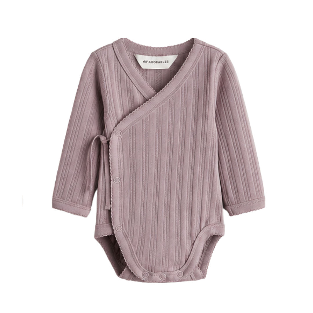 Organic Cotton Bodysuit - Mauve