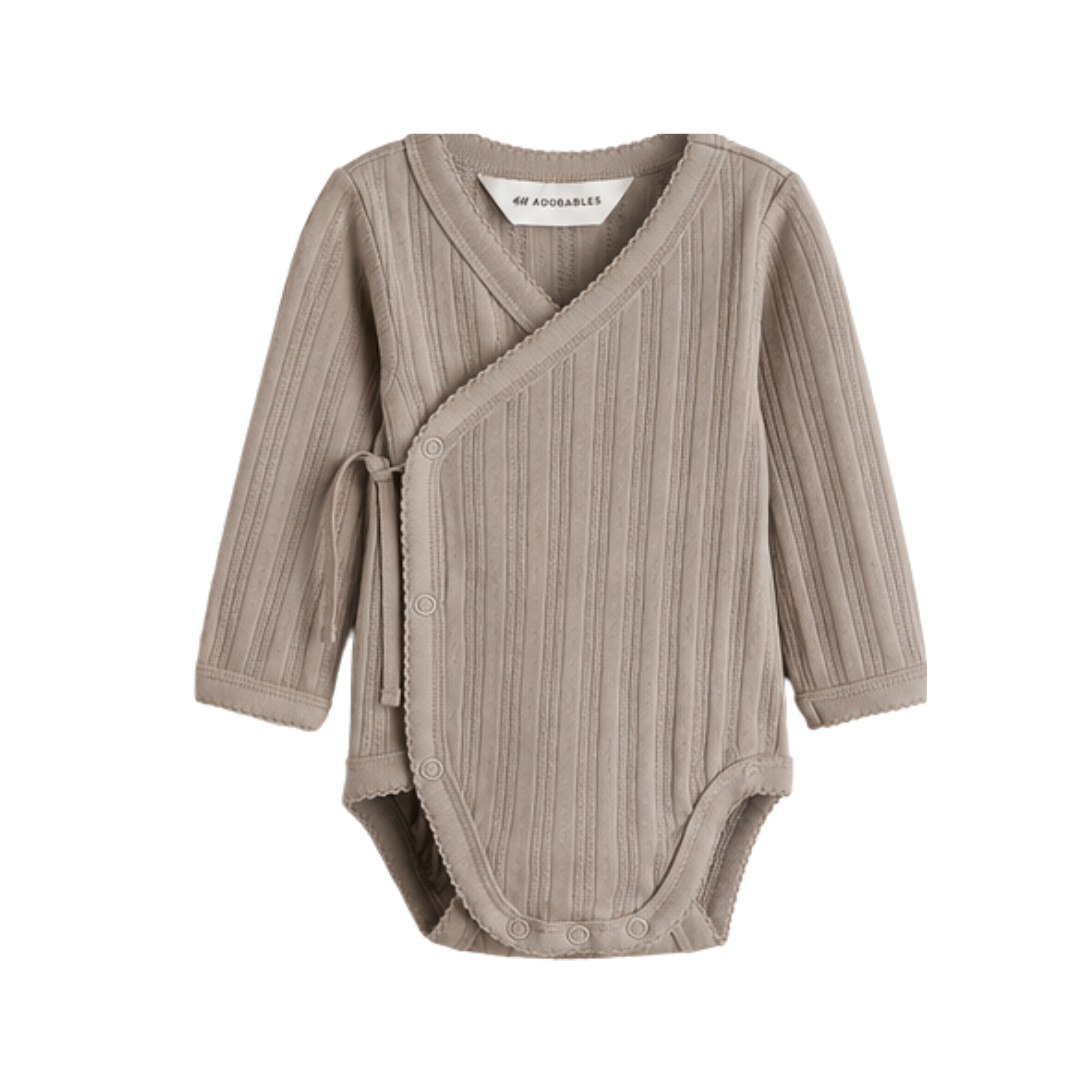 Organic Cotton Bodysuit - Taupe