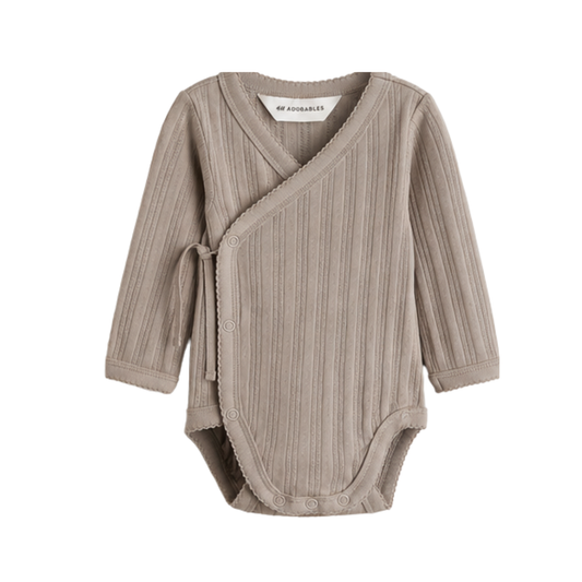 Organic Cotton Bodysuit - Taupe